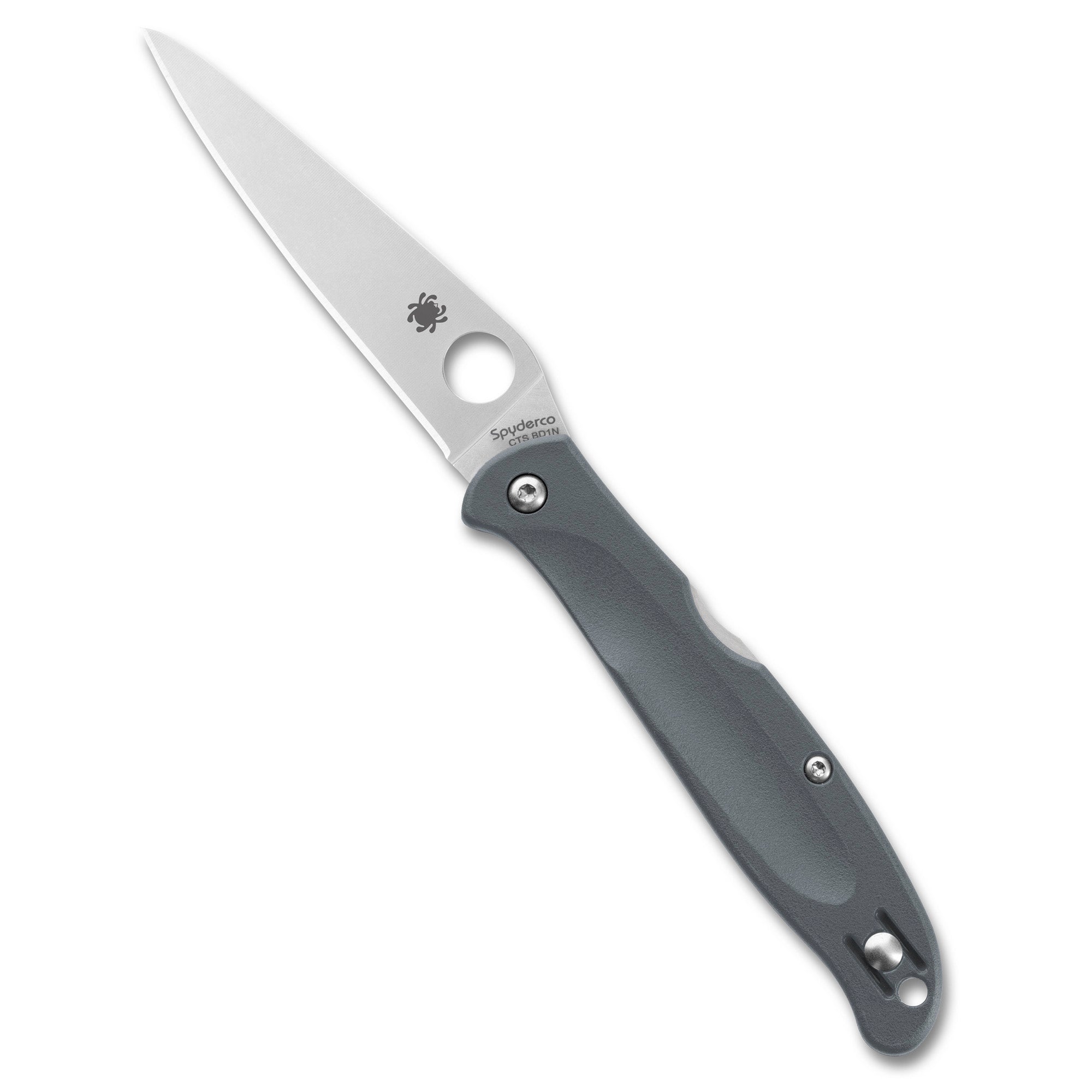 Spyderco Charisma Lightweight Folding Knife with CTS BD1N Steel, Gray Handle