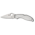 Spyderco UpTern Folding Knife C261P – 8Cr13MoV Steel, Silver Handle, 2.82 Inches Blade