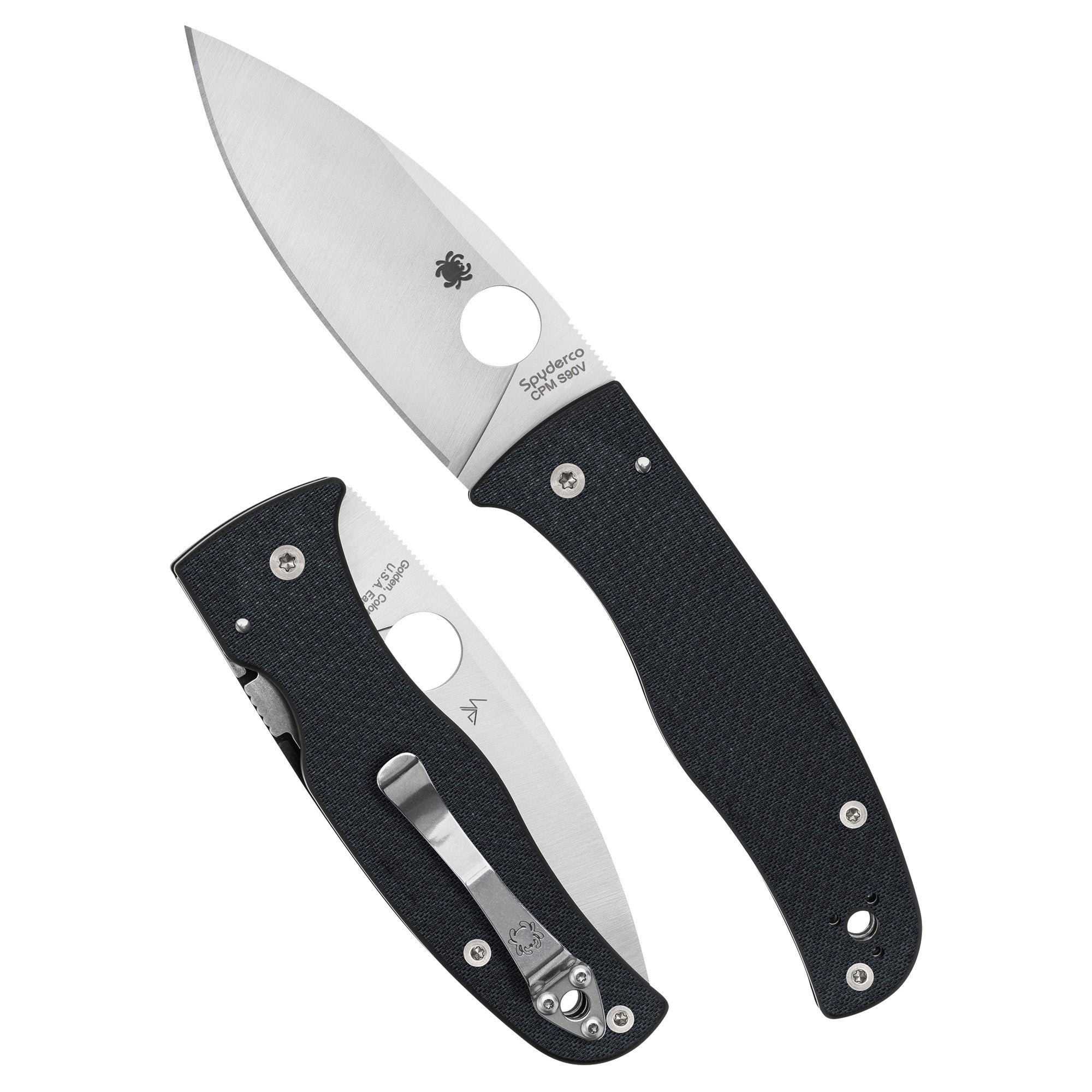 Spyderco Bodacious CF Folding Knife with CPM S90V Blade and Carbon Fiber Handle