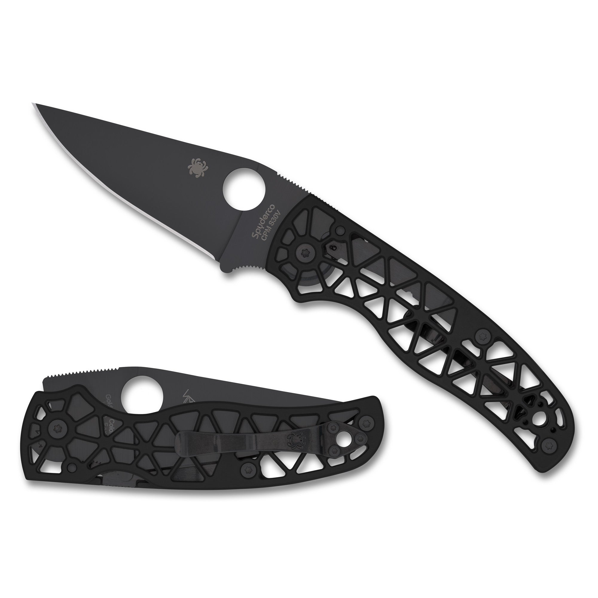 Spyderco Edgerati Geometric Folding Knife in Black - Model C266BKALBKP
