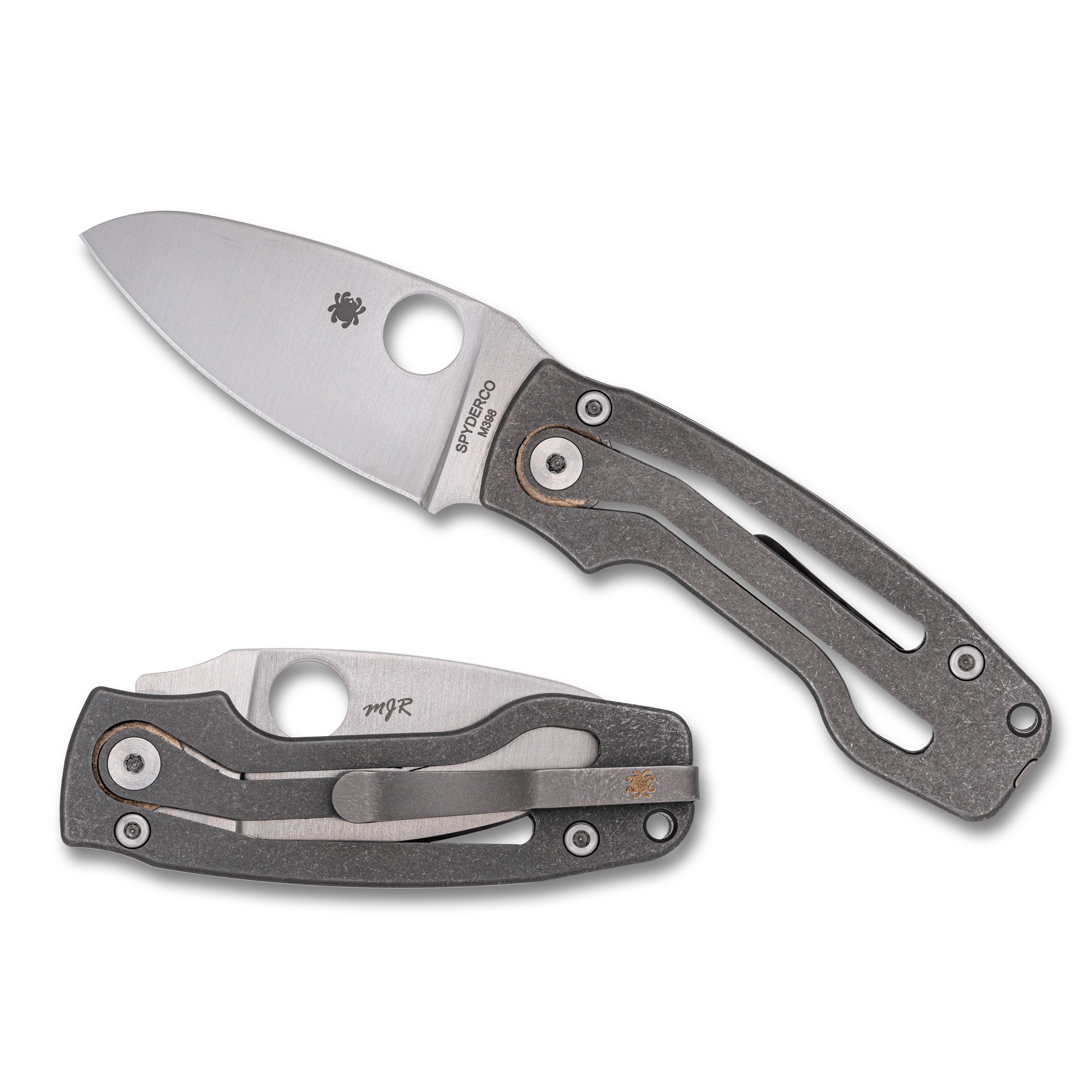 Spyderco PITS 2 SLIPIT Folding Knife with Titanium Handle and M398 Steel Blade