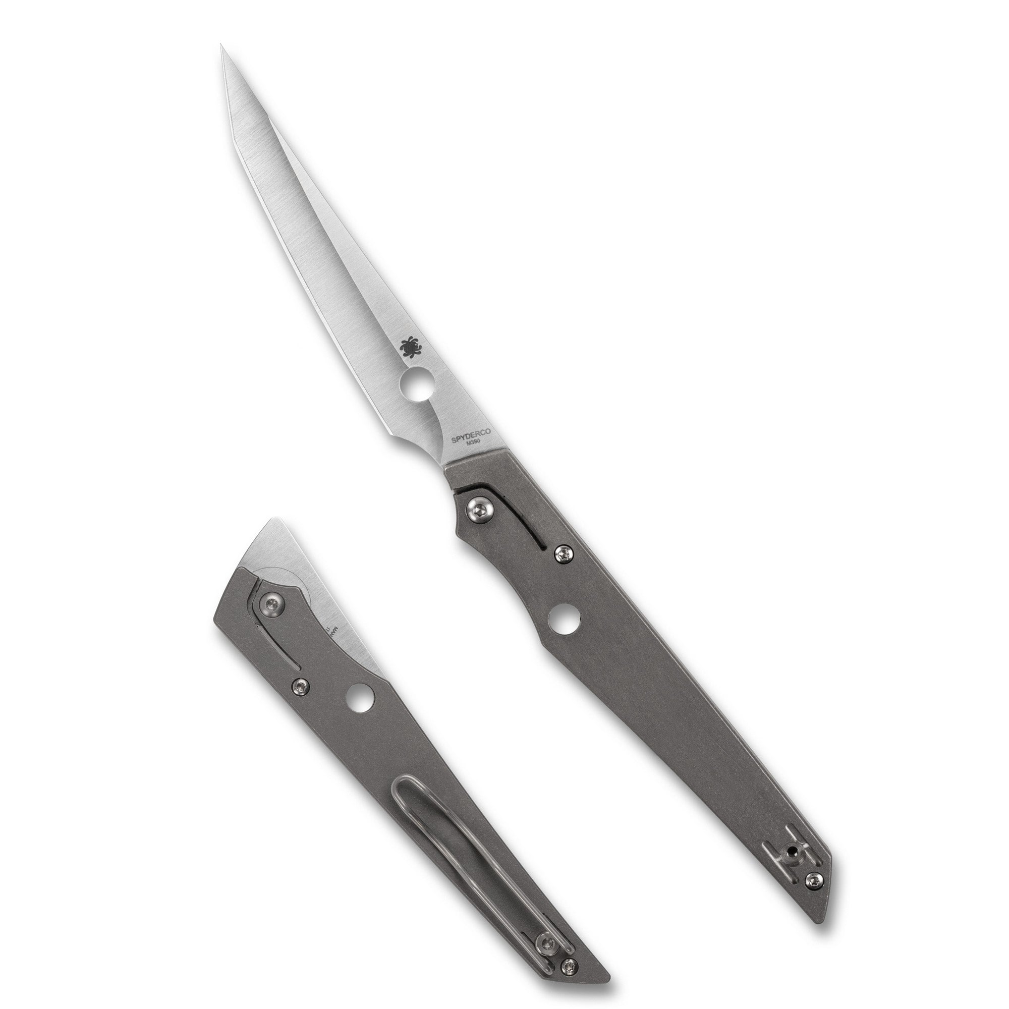 Spyderco Cobol Folding Knife – 3.63-Inch M390 Steel Blade with Titanium Handle