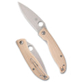 Spyderco Mantra 4 G-10 Folding Knife with Plain Edge, 3.34-inch Blade, White Handle