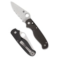 Spyderco ButtonUp CF PS Folding Knife with 8Cr13MoV Steel, 3.27-inch Blade, Black G-10 and Carbon Fiber Handle