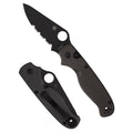 Spyderco ButtonUp CF PS 3.27-inch Black Folding Knife with Button-Lock Mechanism