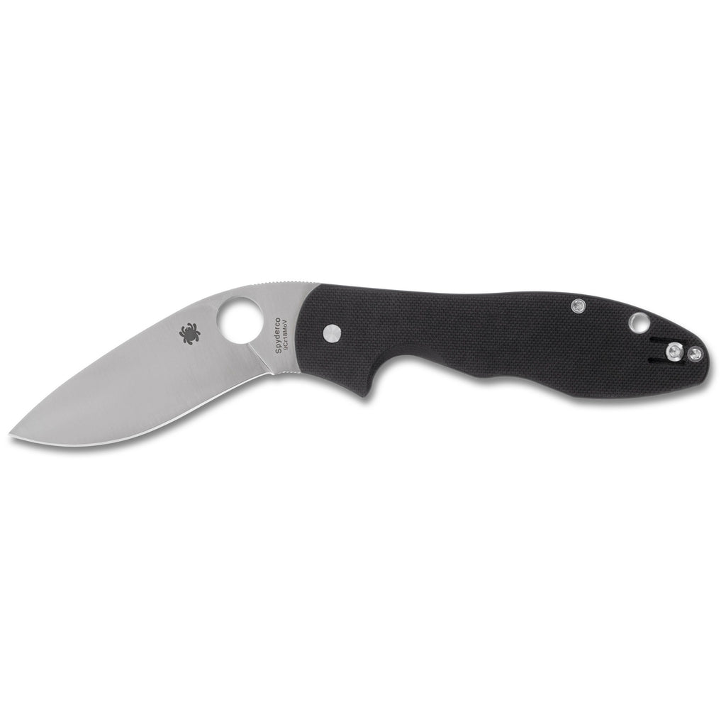 Spyderco Retract Folding Knife with 3.4-Inch Curved Blade and G-10 Handle, Model C276GP