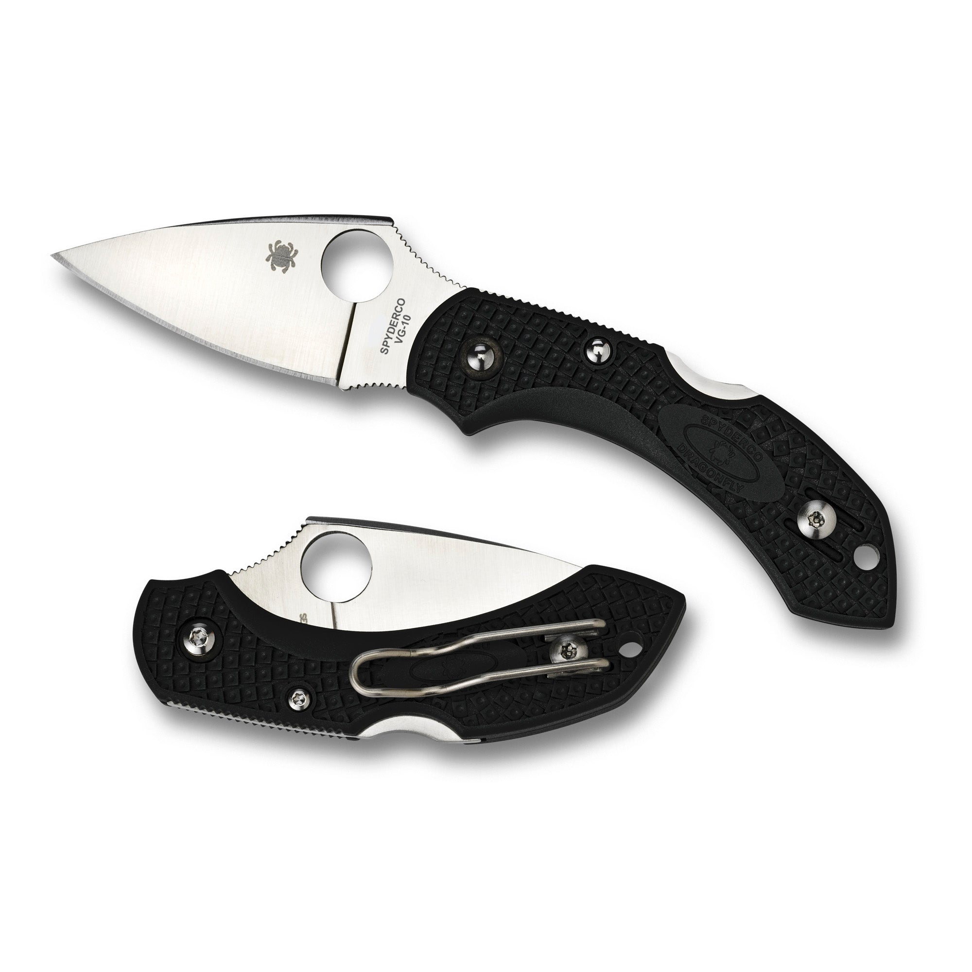 Spyderco Dragonfly 2 Folding Knife with VG-10 Blade and Black FRN Handle