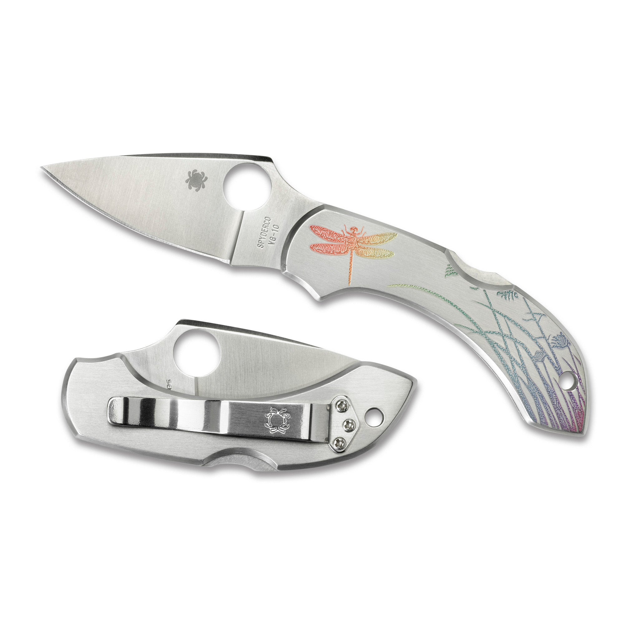 Spyderco Dragonfly 2 Folding Knife with VG-10 Blade and Tatoo Finish - Model C28PT