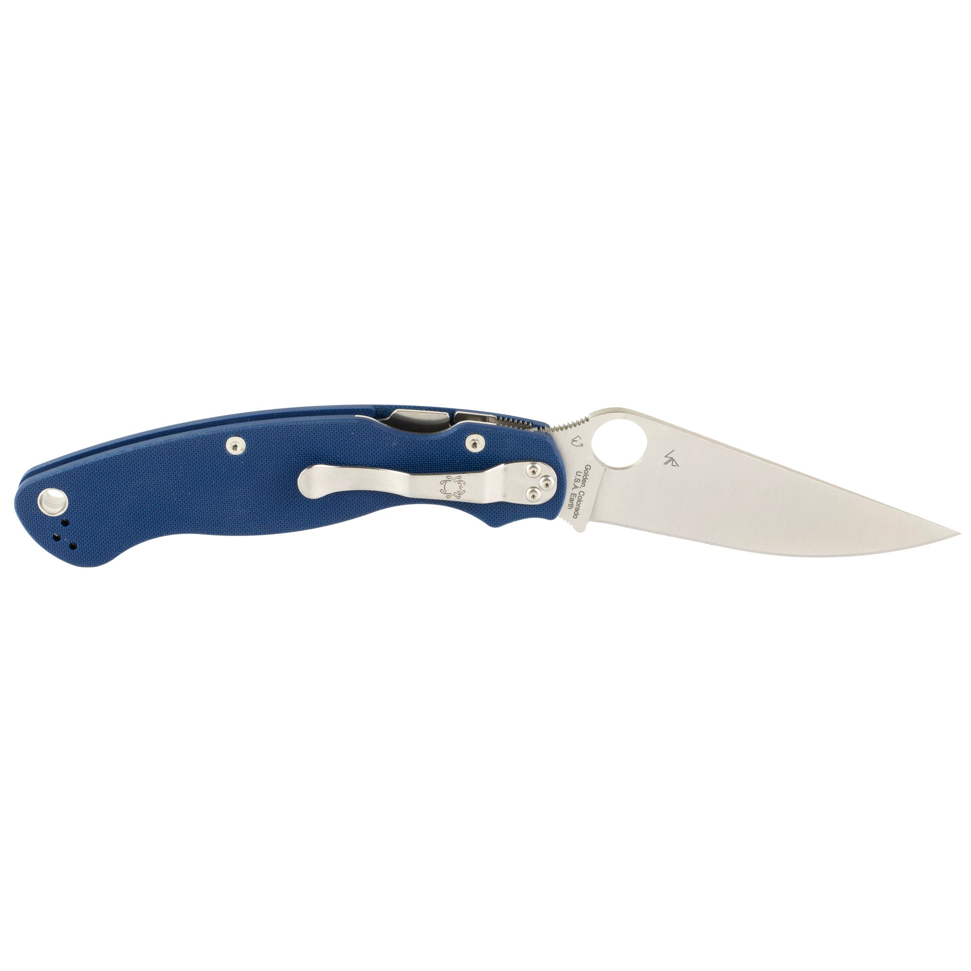 Spyderco Military 2 G-10 Folding Knife with CPM SPY27 Steel and Blue Handle