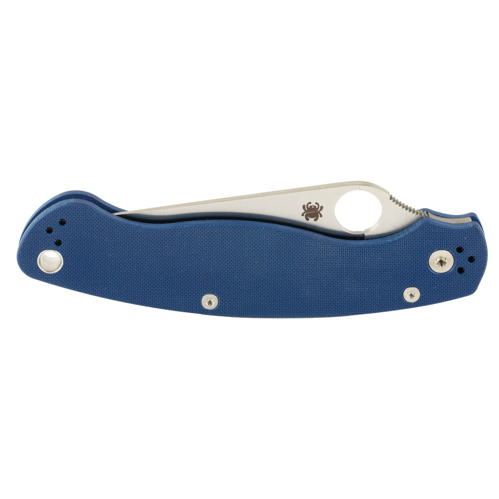 Spyderco Military 2 G-10 Folding Knife with CPM SPY27 Steel and Blue Handle