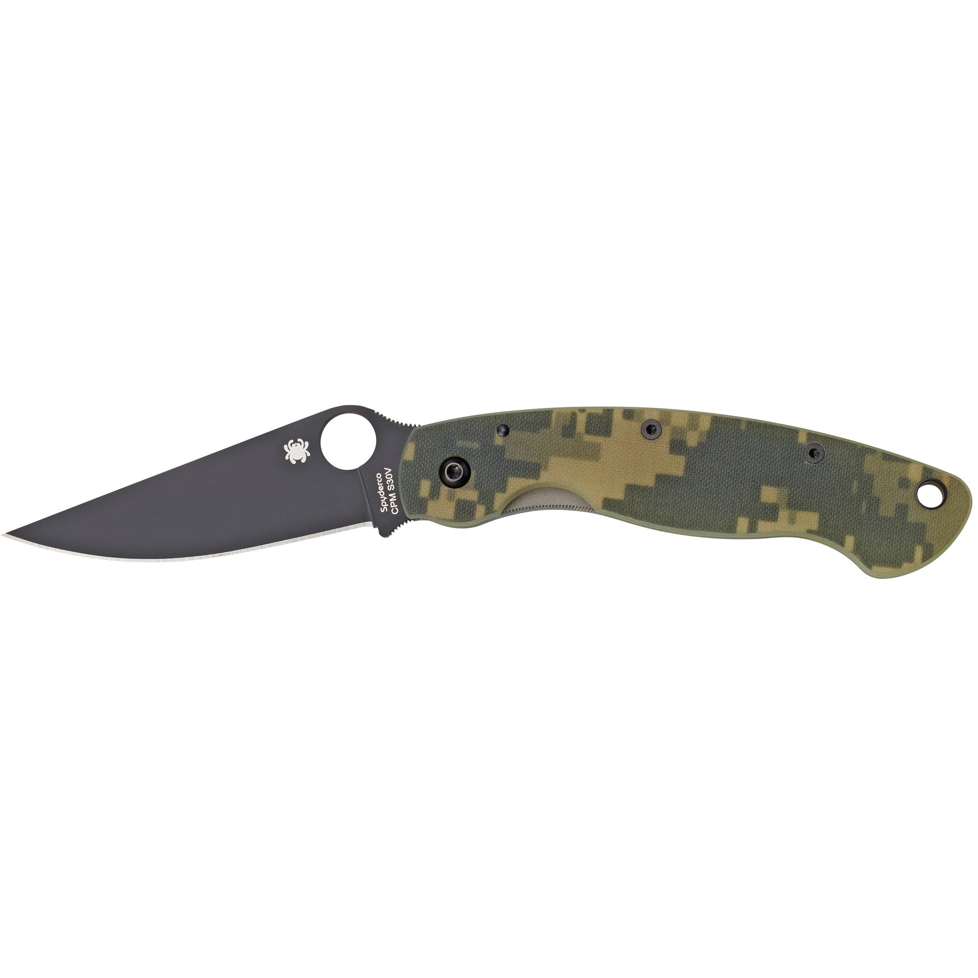 Spyderco Military Model G-10 Camo Folding Knife (Part #C36GPCMOBK)