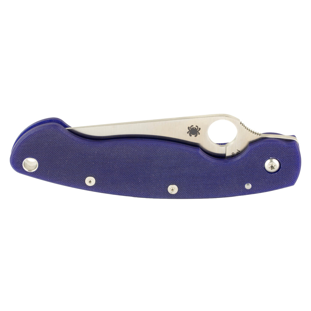 Spyderco Military Model G-10 Blue Folding Knife (Part C36GPDBL) with CPM-S110V Steel