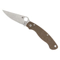 Spyderco Military 2 CPM CruCarta Folding Knife with Brown Canvas Micarta Scales - Part C36MPCW2