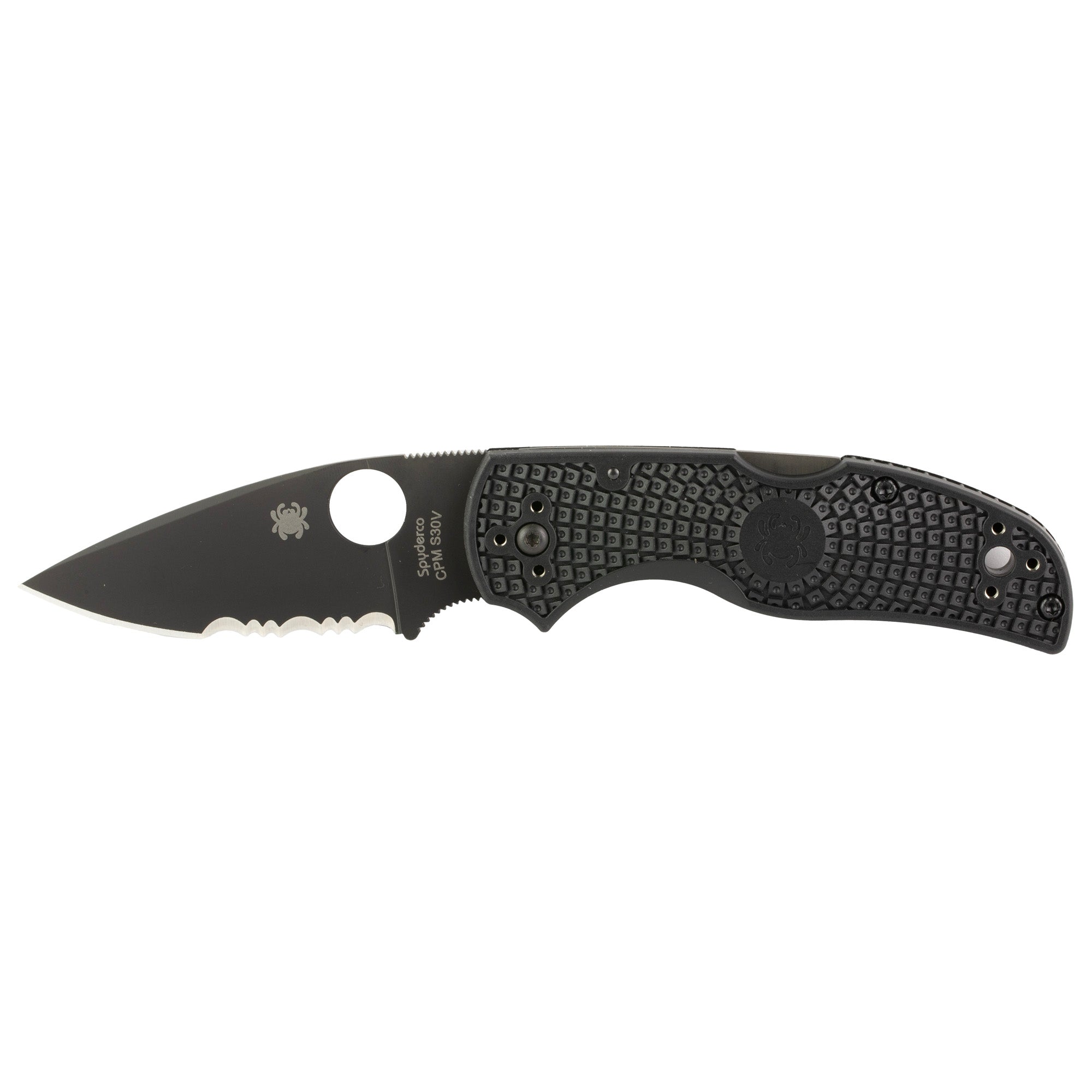 Spyderco Native 5 Lightweight Black Folding Knife with CPM-S30V Steel – Part C41PSBBK5
