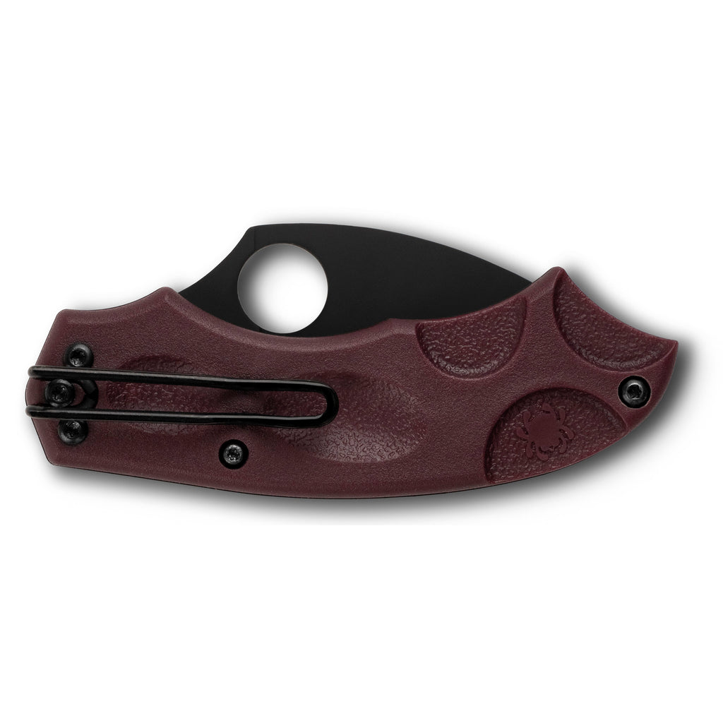 Spyderco MeerKat Micro-Melt PD#1 Folding Knife with Burgundy FRN Handle