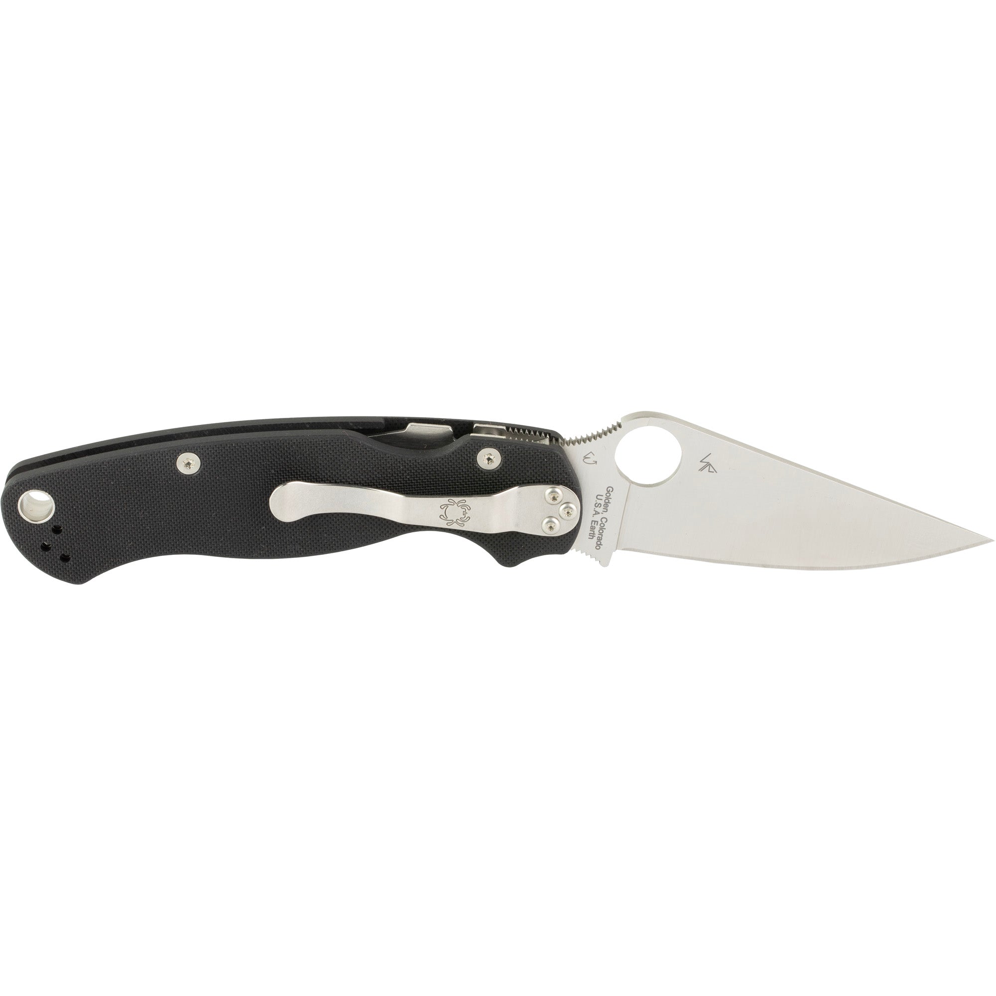 Spyderco Para Military 2 Folding Knife with CPM-S45V Steel, Black G-10 Handle