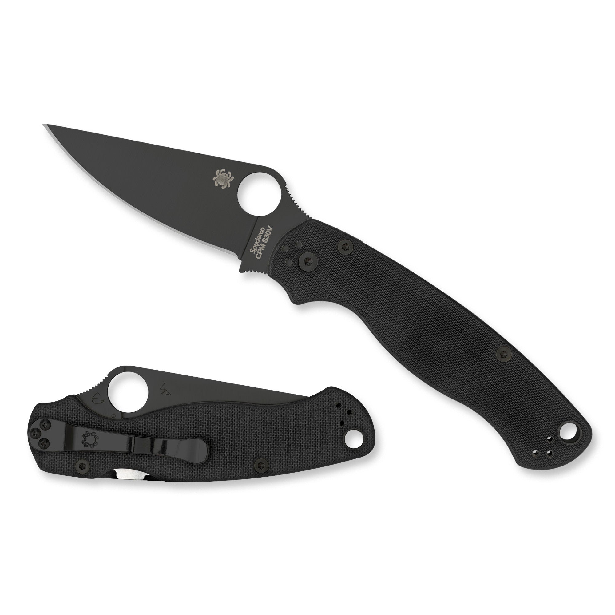 Spyderco Para Military 2 Folding Knife with CPM S45VN Steel - Black G10 Handle