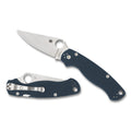 Spyderco Para Military 2 CPM SPY27 Blue Folding Knife - High-Performance Edge and Durable G-10 Handle