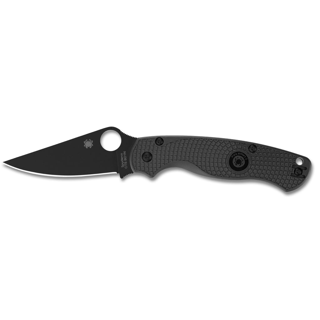 Spyderco Para Military 2 Lightweight Folding Knife with Black DLC Coating, Part C81PBBK2