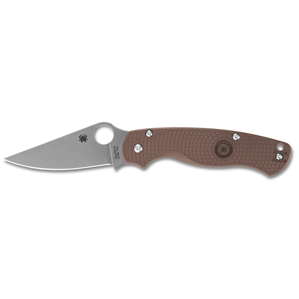 Spyderco Para Military 2 Lightweight Folding Knife with CPM-15V Blade and Fiberglass-Reinforced Nylon Handle