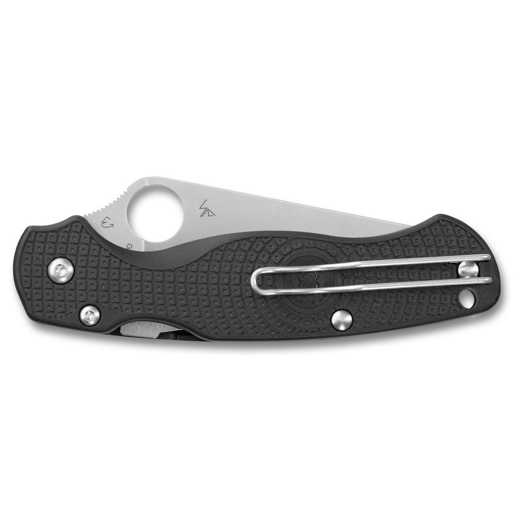 Spyderco Para Military 2 Lightweight Folding Knife with CTS BD1N Blade, Black FRN Handle, and SpyderEdge - Model C81SBK2