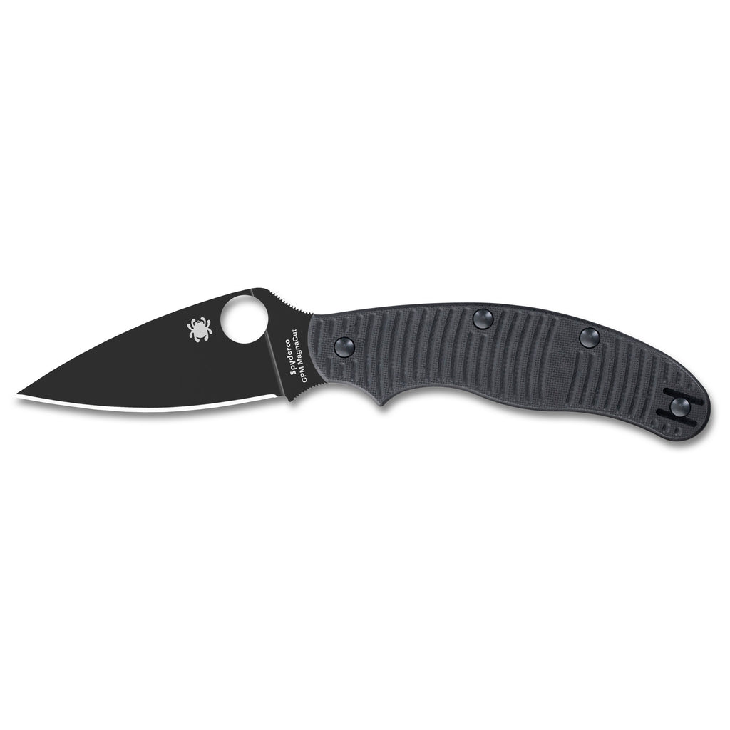Spyderco UK PenKnife Salt Folding Knife – Black CPM MagnaCut with DLC Coating, 2.95 Inches