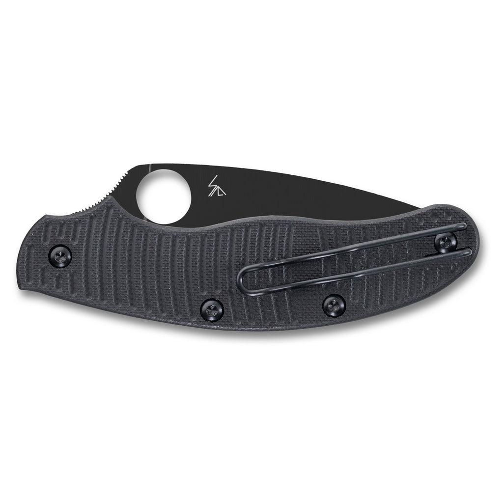 Spyderco UK PenKnife Salt Folding Knife – Black CPM MagnaCut with DLC Coating, 2.95 Inches