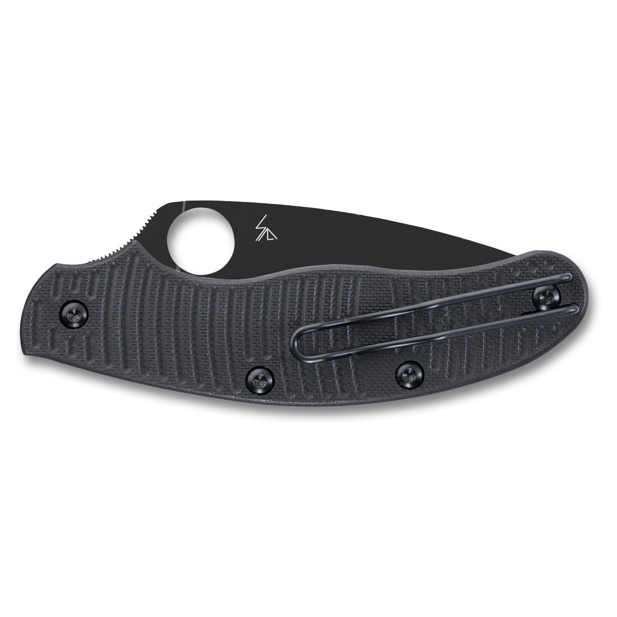 Spyderco UK PenKnife Salt Folding Knife – Black CPM MagnaCut with DLC Coating, 2.95 Inches