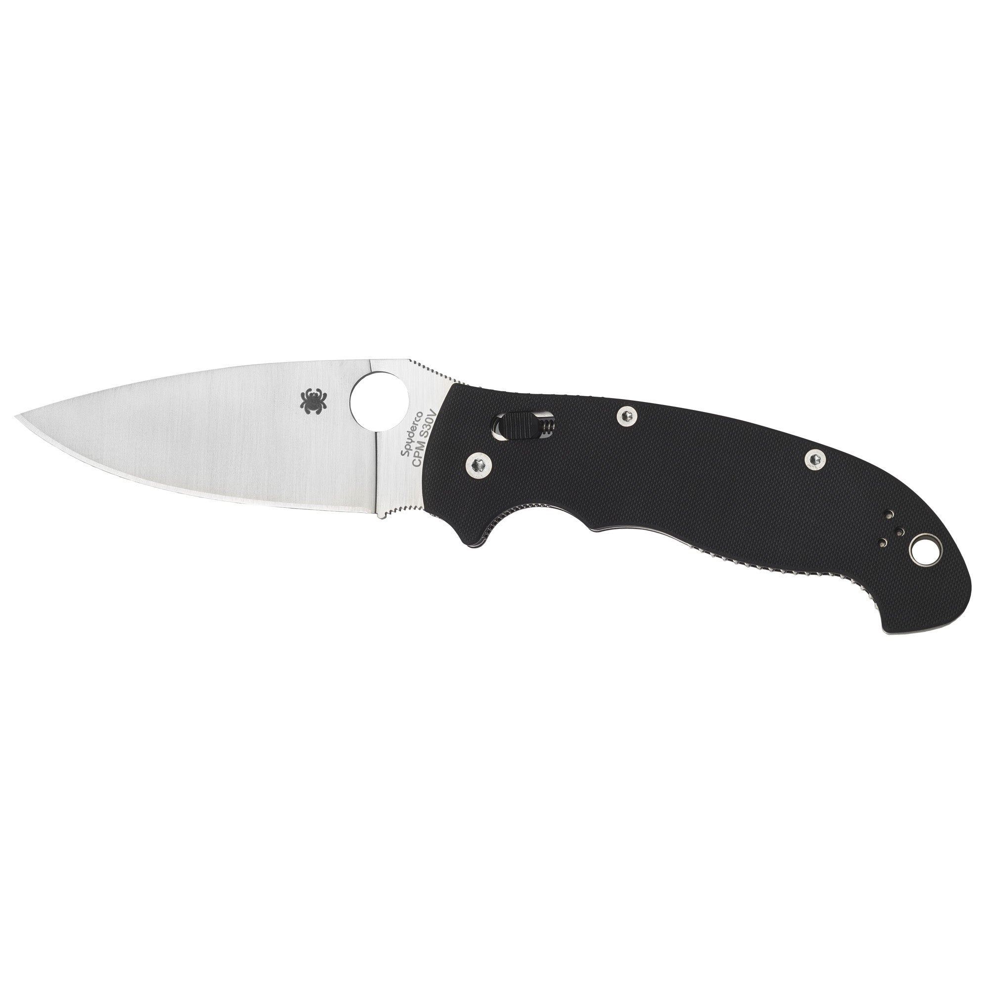 Spyderco Manix 2 XL Folding Knife with CPM-S30V Blade and Black G-10 Handle - Model C95GP2