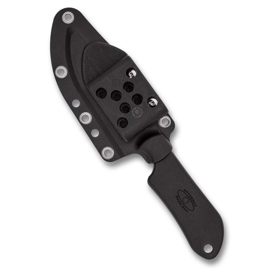 Spyderco Street Beat Lightweight Fixed Blade Knife with VG-10 Steel and Black Ceramic Coating