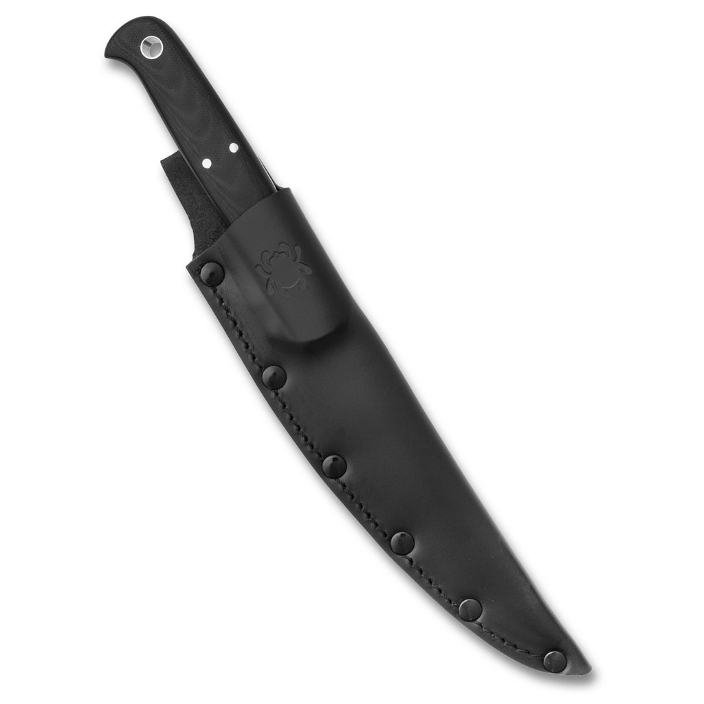Spyderco Shelter Cove Fixed Blade Knife - 5.78-inch Plain Edge, Black Handle