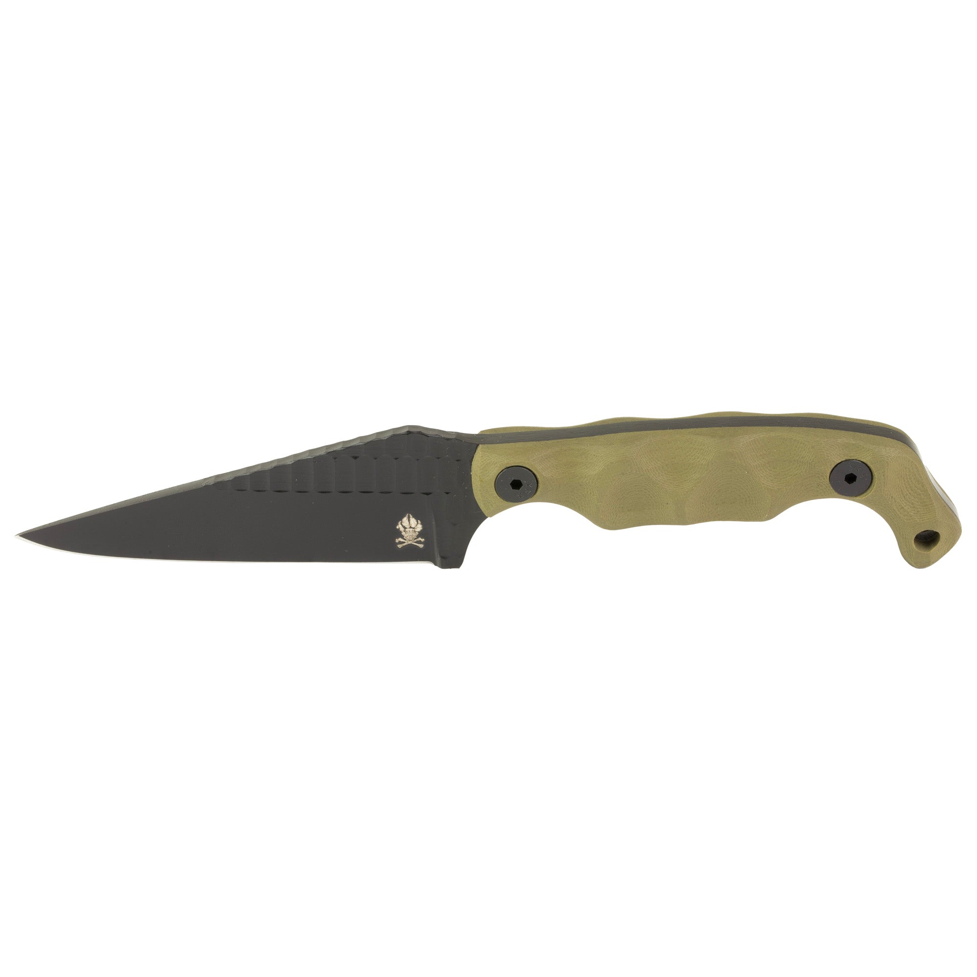 Stroup Knives Bravo 5 Fixed Blade Knife with 3.5-inch 1095 Steel Blade and Olive Drab Green G-10 Handle