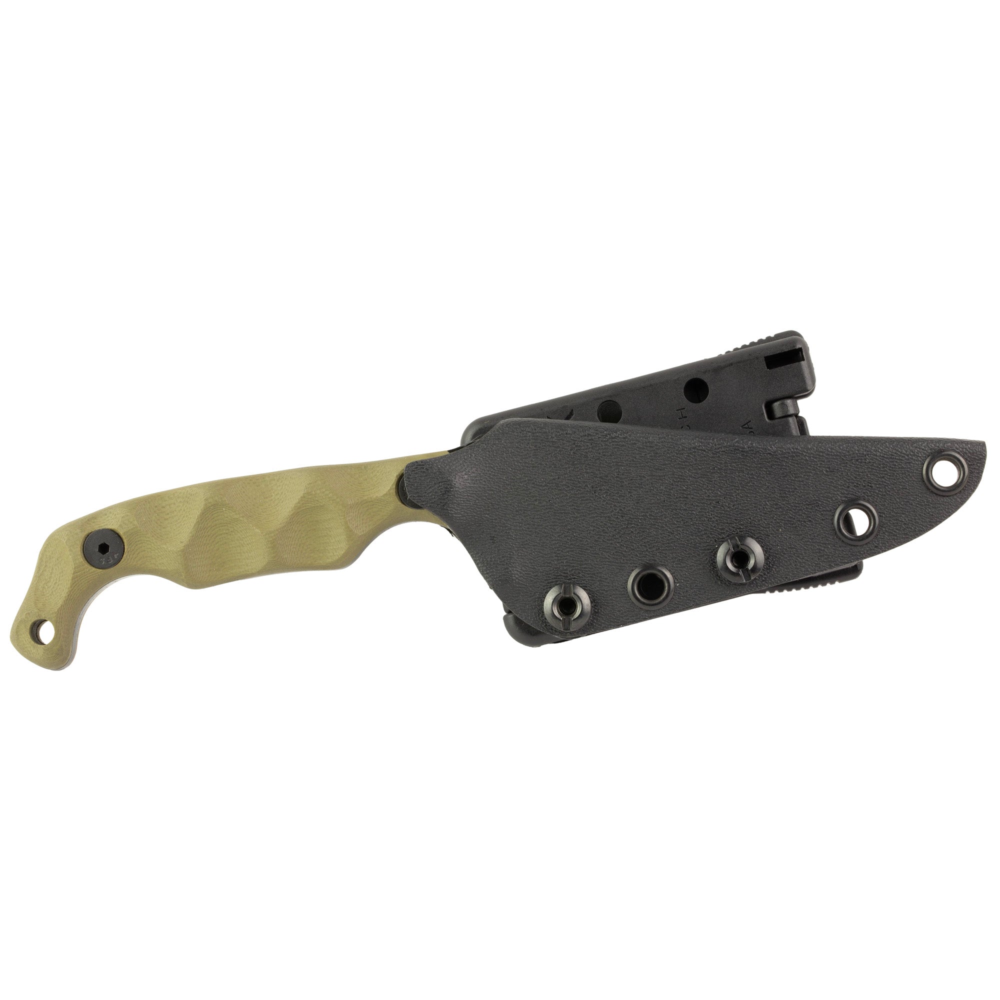 Stroup Knives Bravo 5 Fixed Blade Knife with 3.5-inch 1095 Steel Blade and Olive Drab Green G-10 Handle