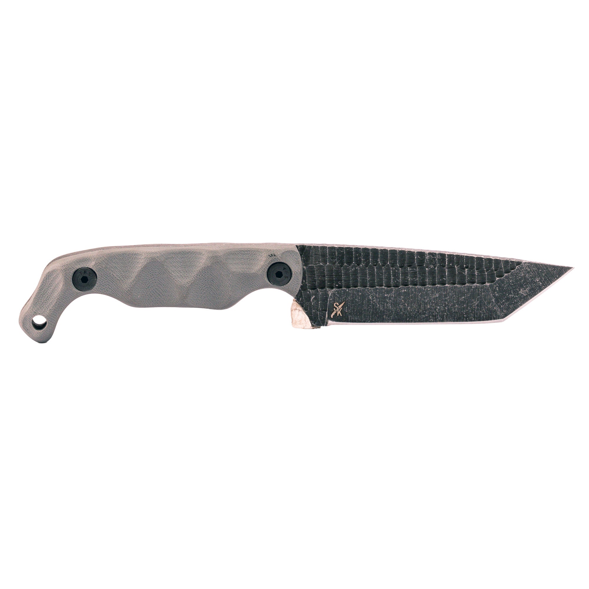 Stroup Knives Bravo 5 Tanto Fixed Blade Knife with 3.5-inch 1095 Carbon Steel Blade