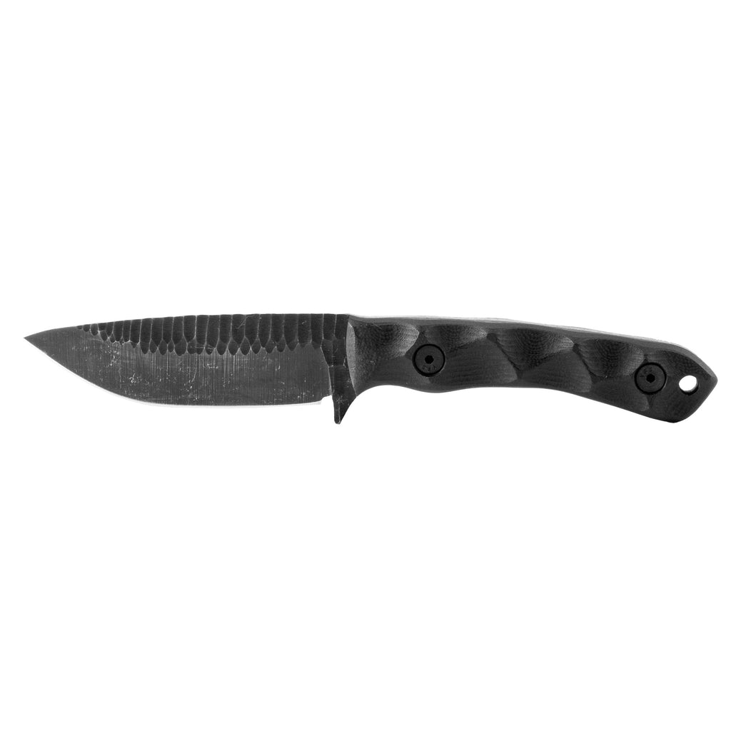Stroup Knives GP2 Fixed Blade Knife with 3.5-Inch Plain Edge and Black Handle