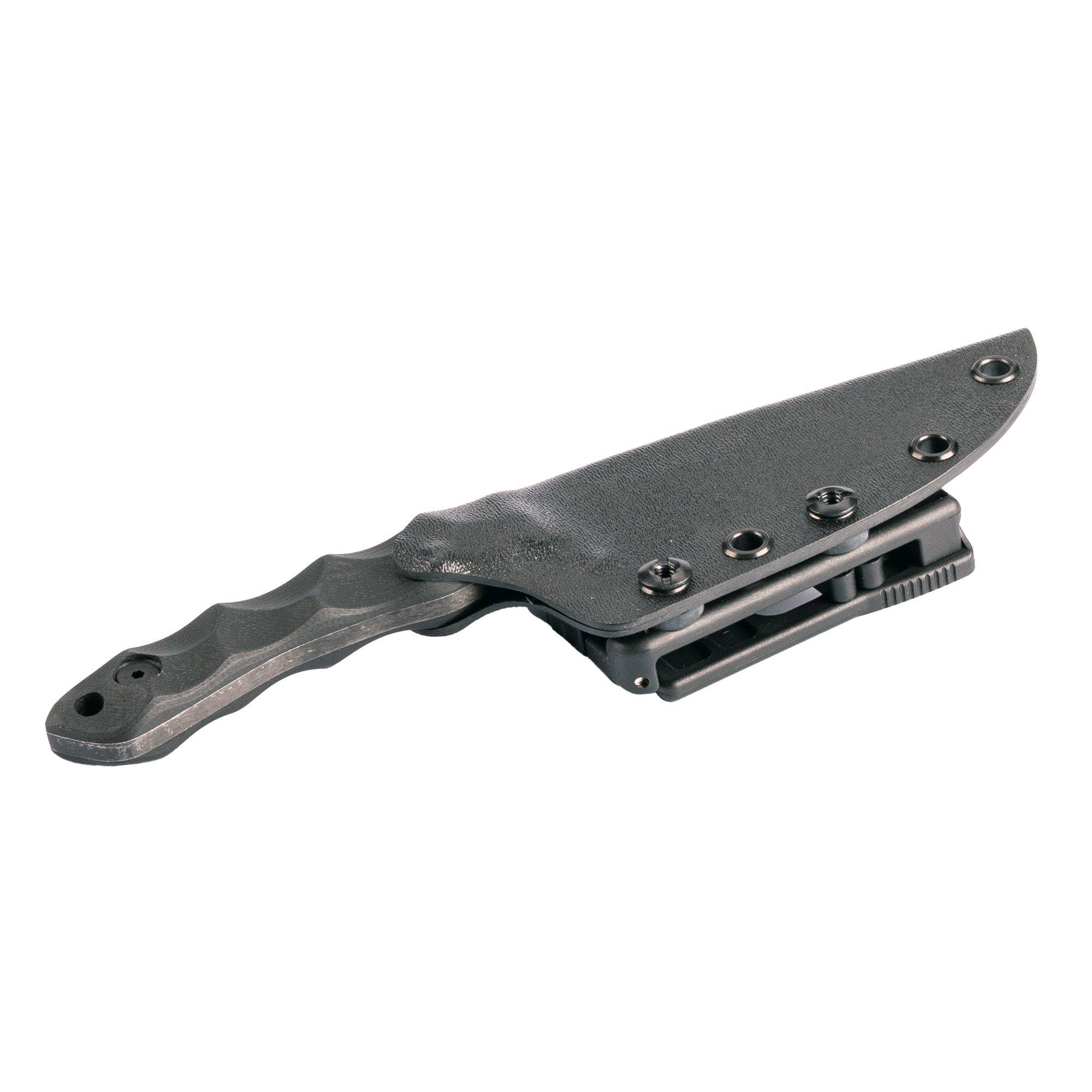 Stroup Knives GP2 Fixed Blade Knife with 3.5-Inch Plain Edge and Black Handle