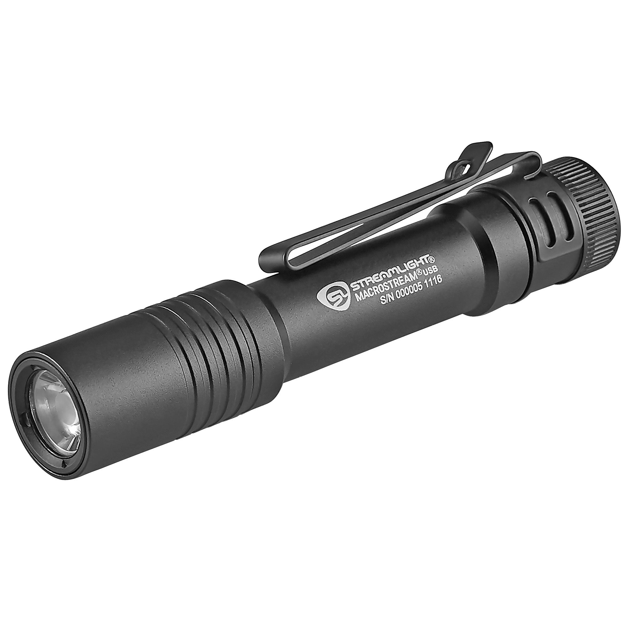 Streamlight Macrostream USB Black LED Flashlight - Tactical, Weapon Mount & Safety Rated