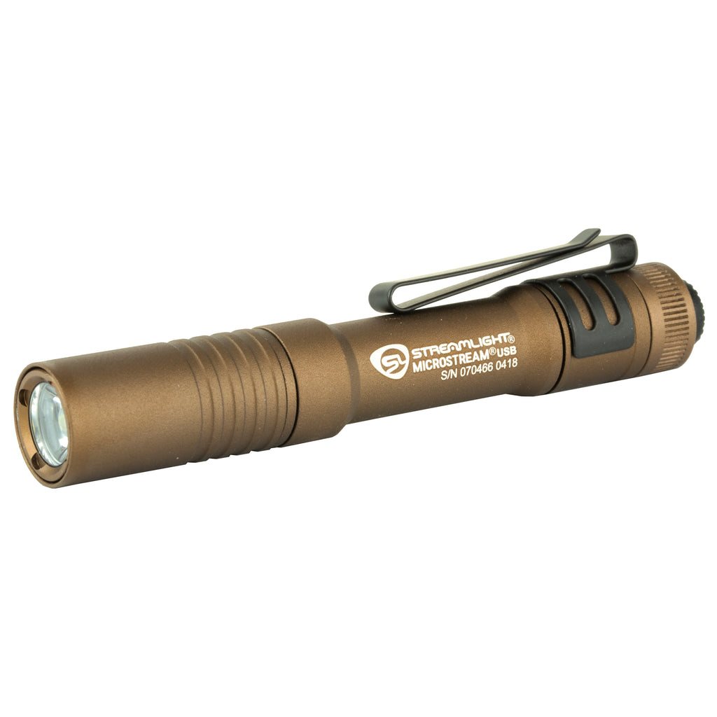 Streamlight MicroStream USB Rechargeable Flashlight in Coyote Brown (Model 66608)