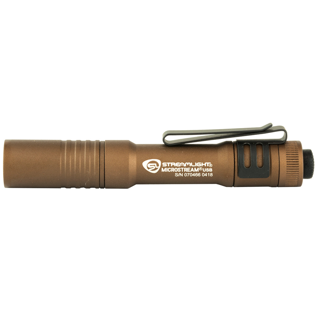 Streamlight MicroStream USB Rechargeable Flashlight in Coyote Brown (Model 66608)