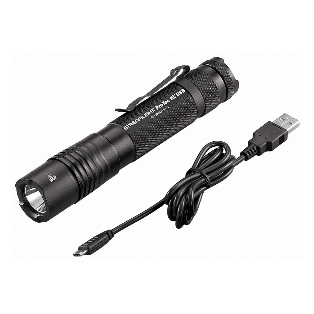 Streamlight Pro Tac HL USB Rechargeable Tactical Flashlight - 1000 Lumens, Multi-Fuel Design