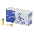 STV Technology Scorpio 9mm 115 Grain Full Metal Jacket Ammunition - 50 Rounds Per Box