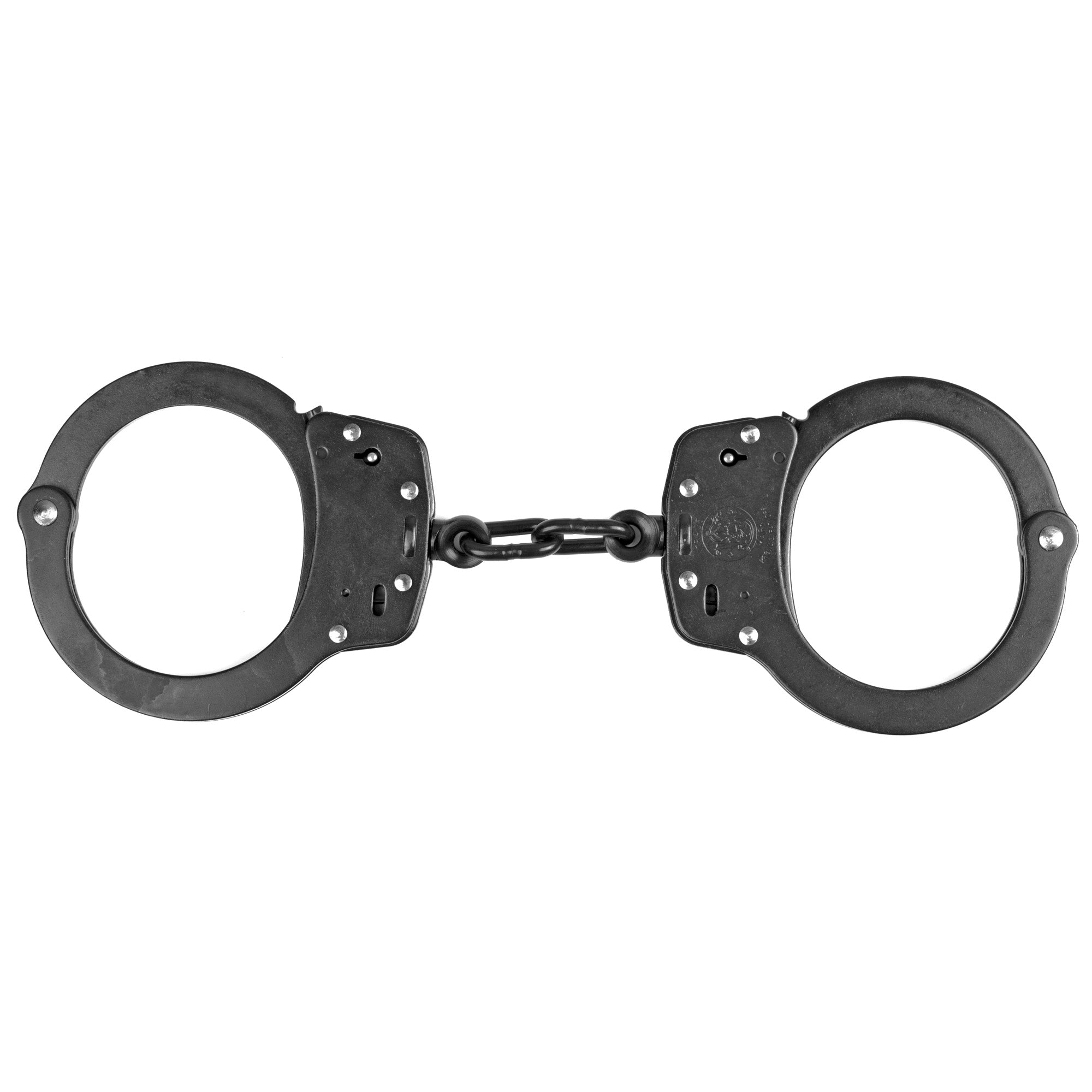 Smith & Wesson Model 100 Handcuffs in Blue - Secure Restraint with Heat-Treated Steel Construction