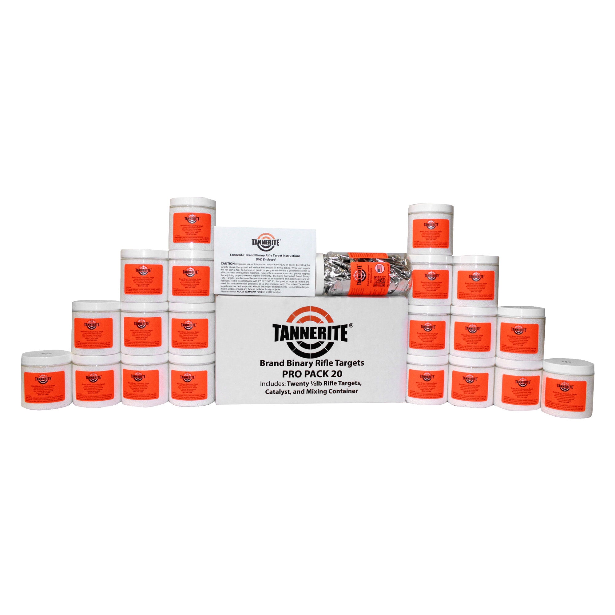 Tannerite ProPack 20 Target Set - 20 Half-Pound Shot Indicator Targets for Shooting Practice and Training