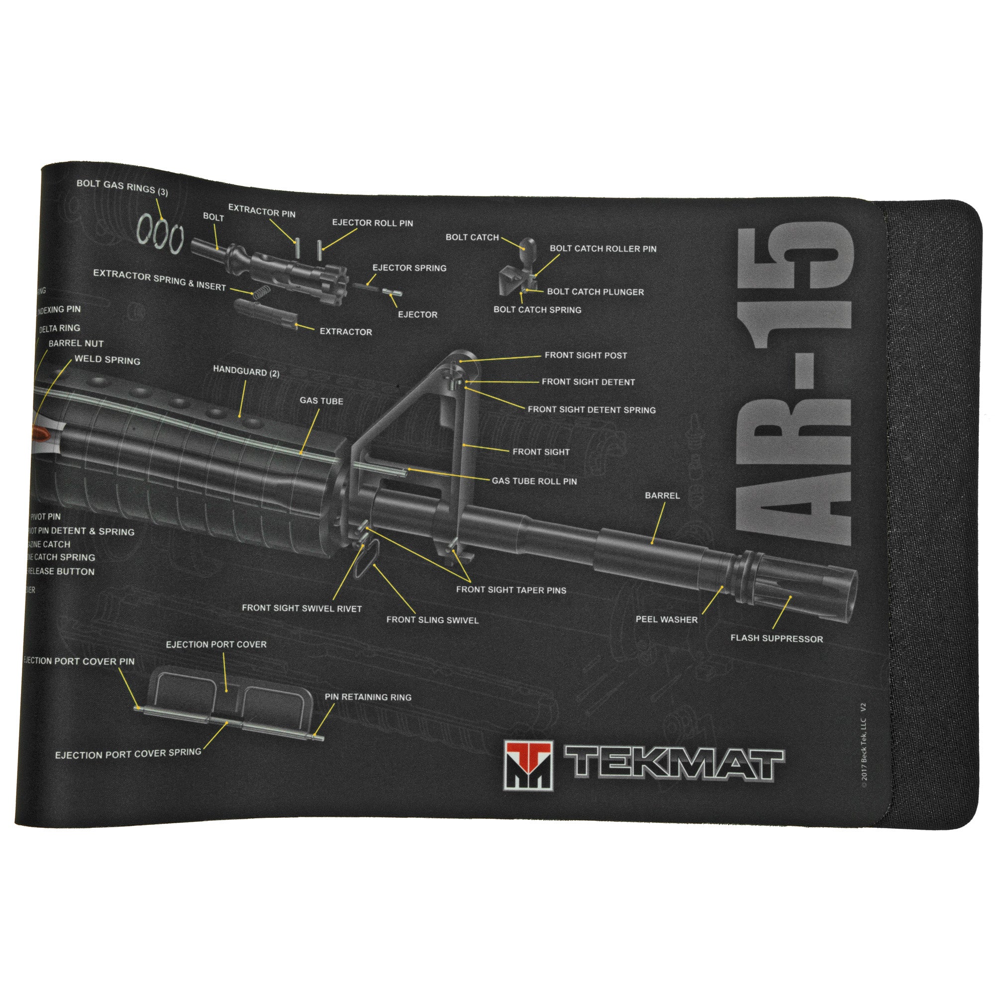 TekMat Cutaway Rifle Mat for AR-15 – 36 Inch Disassembly and Maintenance Pad