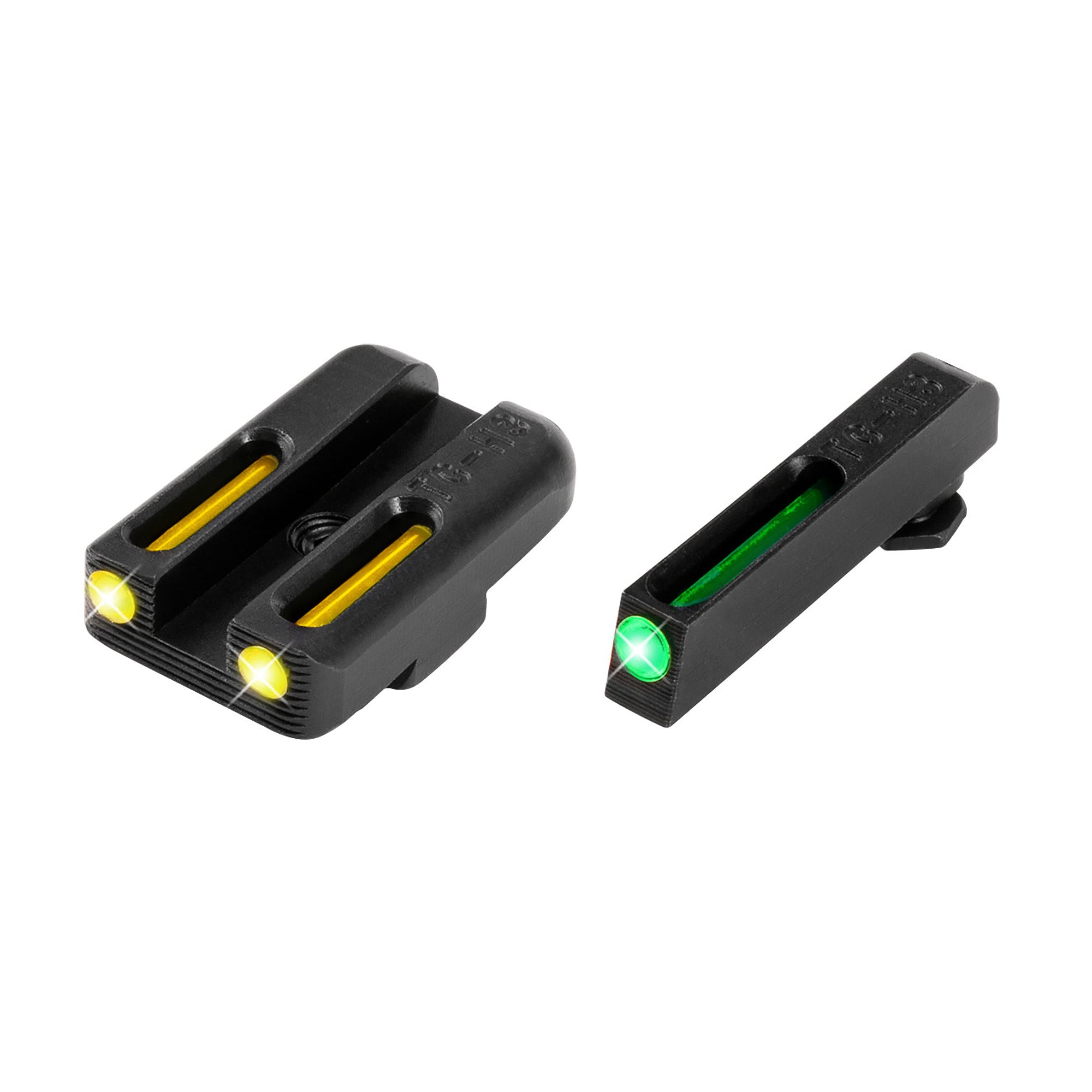TRUGLO Brite-Site TFO Sight Set for Glock 42/43 – Green and Yellow Fiber-Optic and Tritium Combination