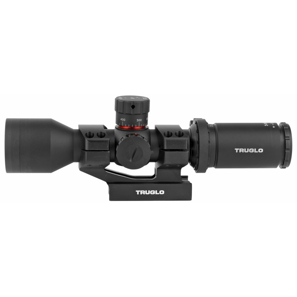 TRUGLO SCP TAC 3-9x42 Illuminated Duplex Rifle Scope with Locking Turrets and Monolithic Mount