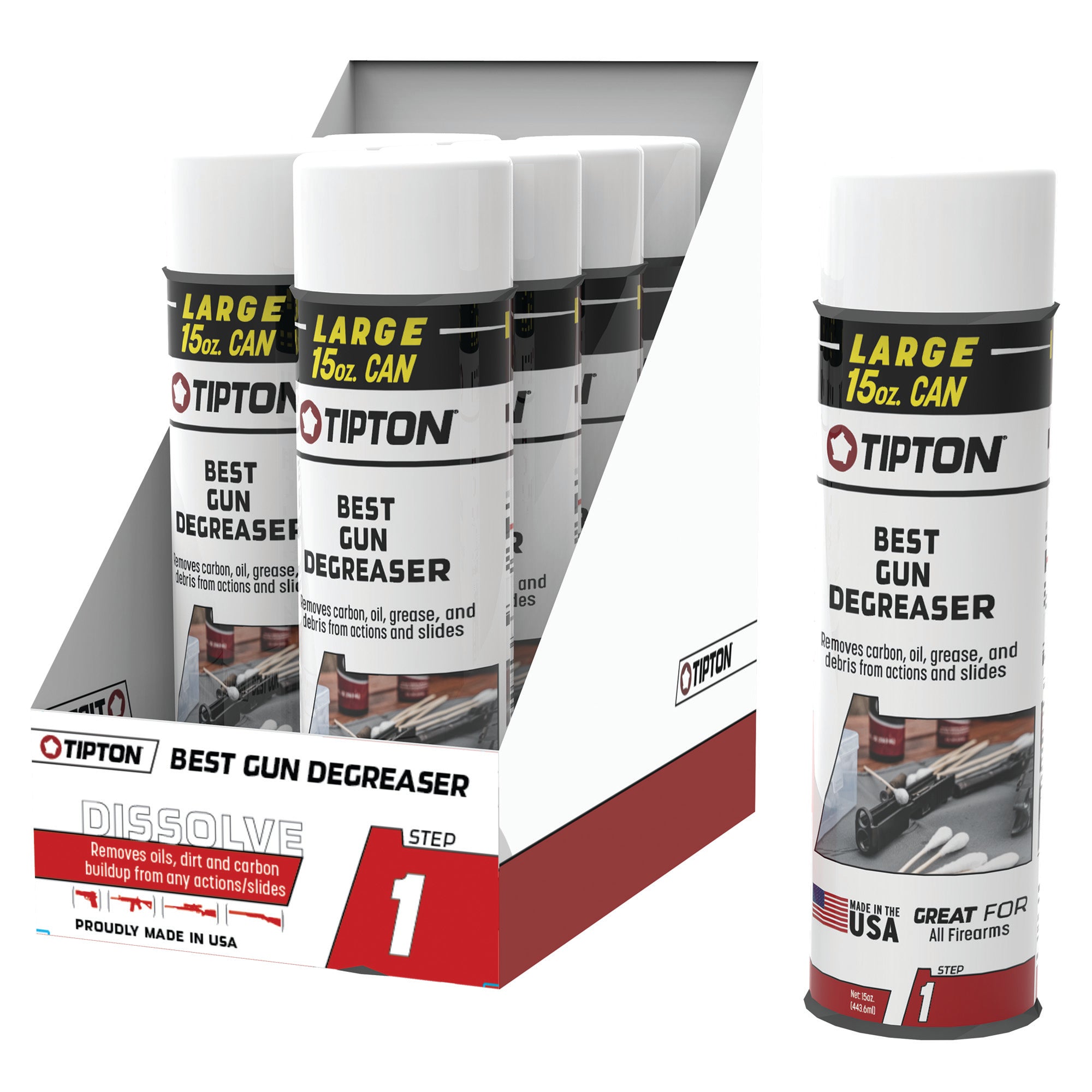 Tipton Best Gun Degreaser 15oz – Heavy Duty Firearm Cleaning Solvent for All Metal and Plastic Surfaces