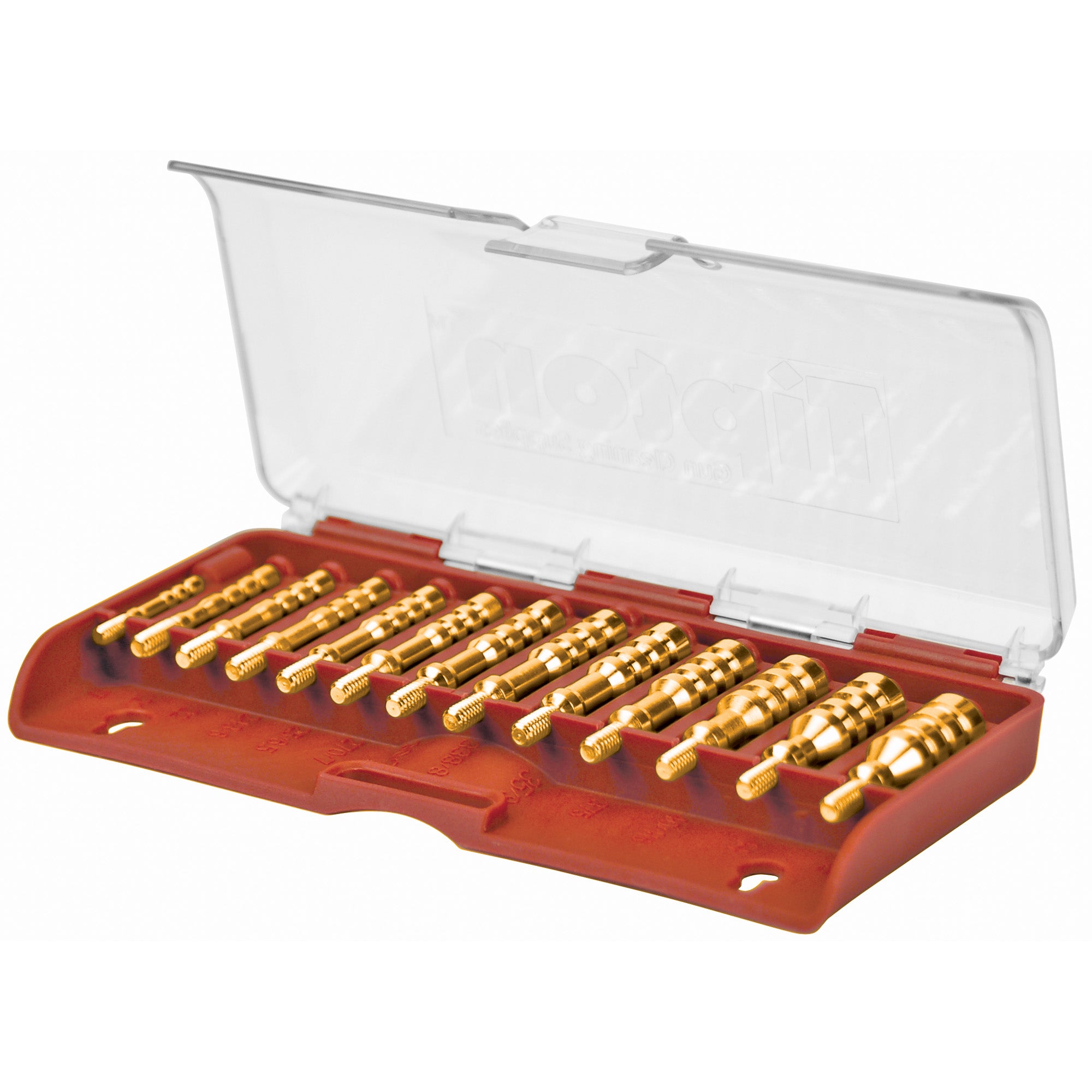 Tipton 13-Piece Solid Brass Gun Cleaning Jag Set with Storage Box