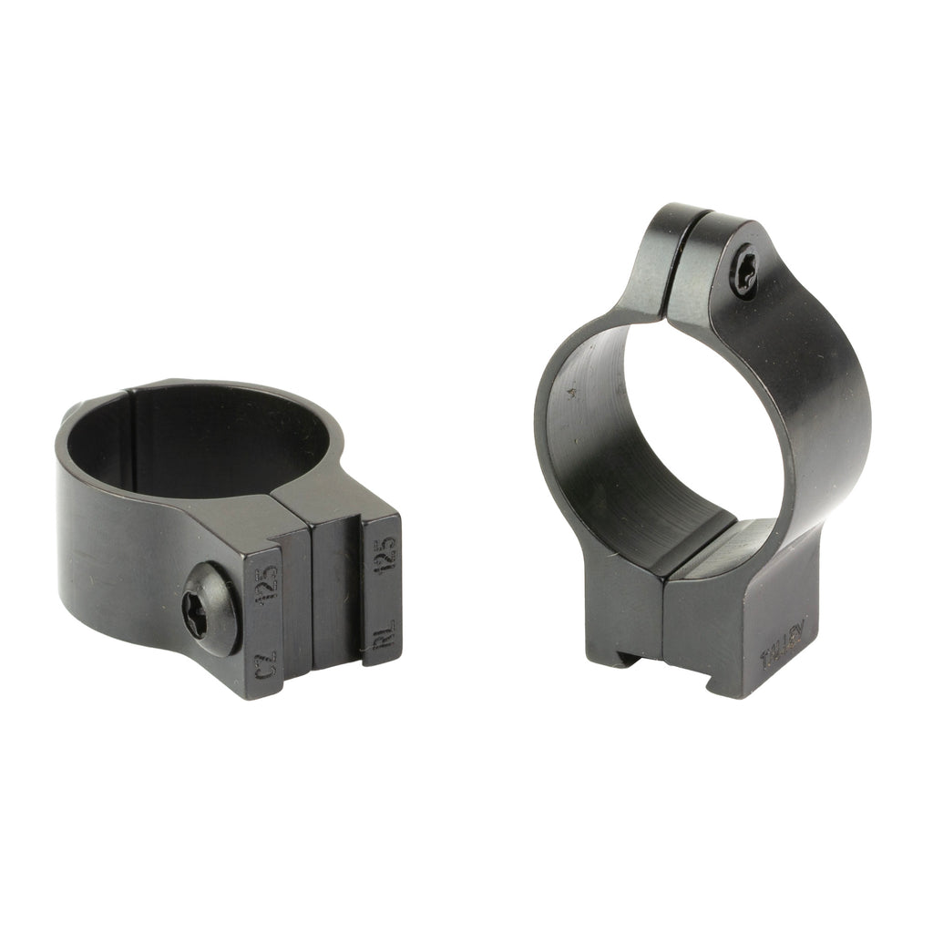 Talley Manufacturing Rimfire Rings Model 22CZRL, 1 Low Profile Black Scope Rings for CZ 452/455/457/512