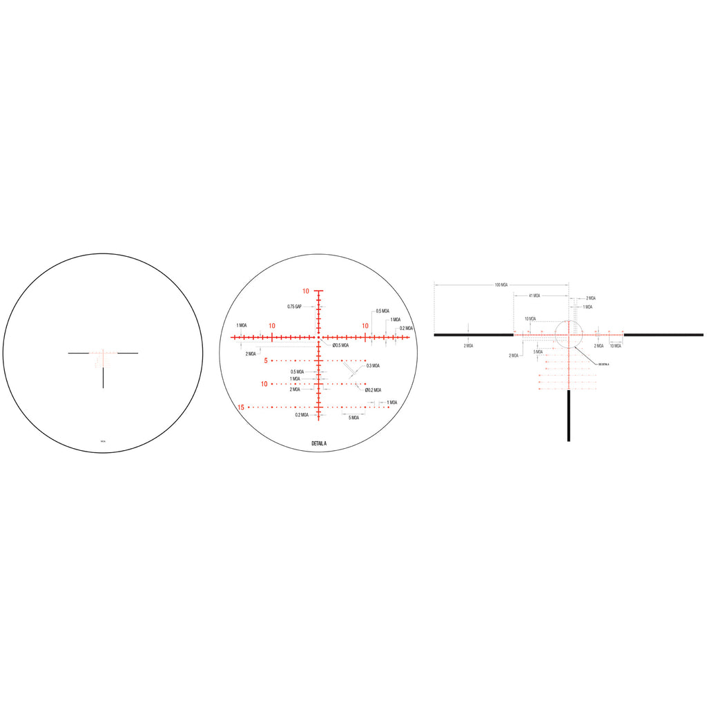 Trijicon Credo 2-10x36 First Focal Plane Tactical Rifle Scope with Red MOA Precision Tree Reticle